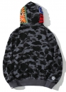 Чорний худі Bape Aape by A BATHING APE Shark Color Grid Camo Black Full Zip Hoodie Unisex