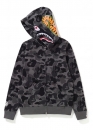 Чорний худі Bape Aape by A BATHING APE Shark Color Grid Camo Black Full Zip Hoodie Unisex