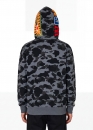 Чорний худі Bape Aape by A BATHING APE Shark Color Grid Camo Black Full Zip Hoodie Unisex