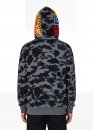 Bape Aape by A BATHING APE Shark Color Grid Camo Black Full Zip Hoodie Unisex