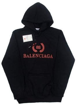 Чорний худі Balenciaga BB Mode Print Black Hoodie Unisex - HB1116