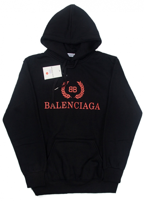 Чорний худі Balenciaga BB Mode Print Color Black Hoodie Unisex