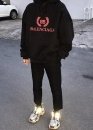 Чорний худі Balenciaga BB Mode Print Color Black Hoodie Unisex