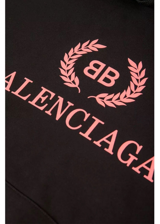 Чорний худі Balenciaga BB Mode Print Color Black Hoodie Unisex