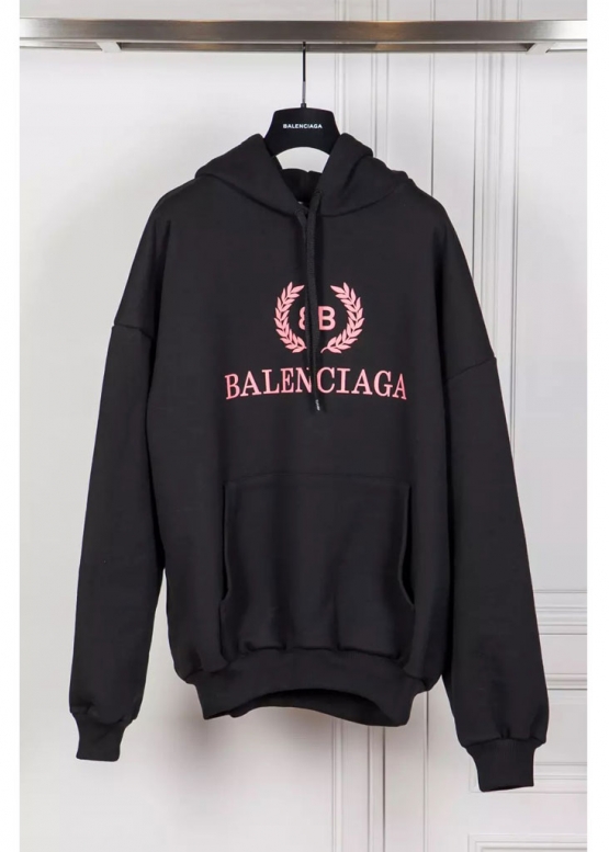 Чорний худі Balenciaga BB Mode Print Color Black Hoodie Unisex