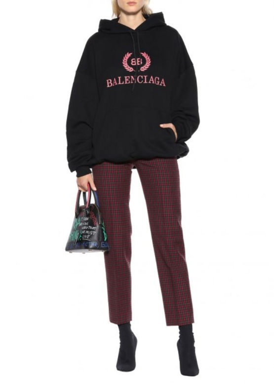 Чорний худі Balenciaga BB Mode Print Color Black Hoodie Unisex