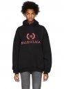 Чорний худі Balenciaga BB Mode Print Color Black Hoodie Unisex