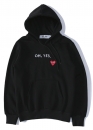 Чорний худі CDG Ohh yes Play Comme des Garçons Color Black Hoodie Unisex