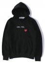 CDG Ohh yes Play Comme des Garçons Color Black Hoodie Unisex
