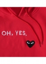 Червоний худі CDG Ohh yes Play Comme des Garçons Zipper Color Red Hoodie Unisex