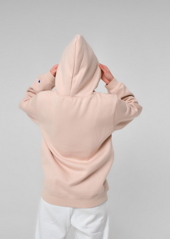 Champion Reverse Weave Color Beige Hoodie Unisex