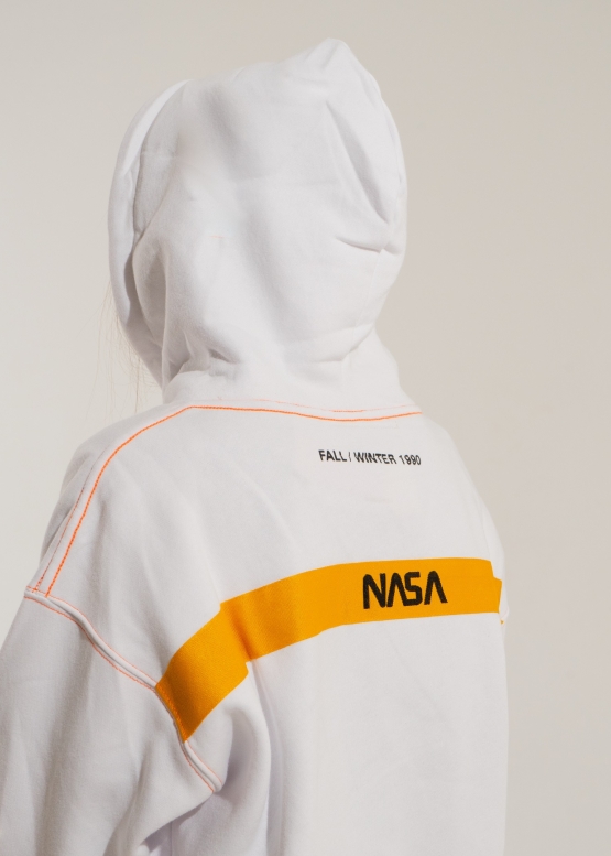 NASA x Heron Preston Color White Hoodie Unisex