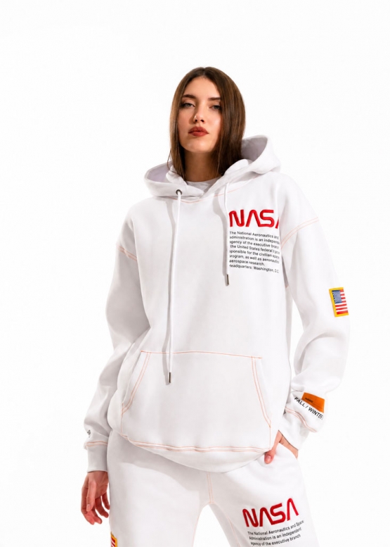 Білий худі NASA x Heron Preston Color White Hoodie Unisex