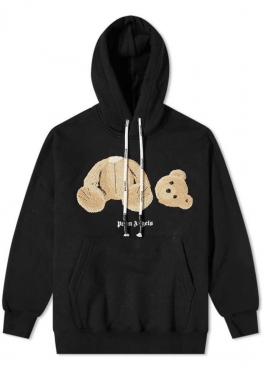 Чорний худі Palm Angels Bear Black Hoodie Unisex - HM1112