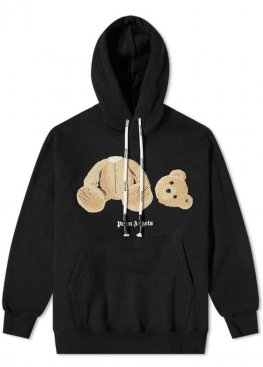 Чорний худі Palm Angels Bear Black Hoodie Unisex - HM1112