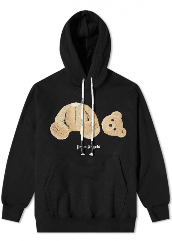 Palm Angels Bear Color Black Hoodie Unisex