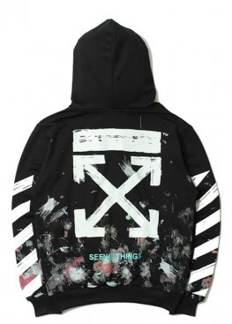 Off White Art Chaos Black Hoodie Unisex - HO1121