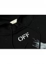 Off White Art Chaos Color Black Hoodie Unisex