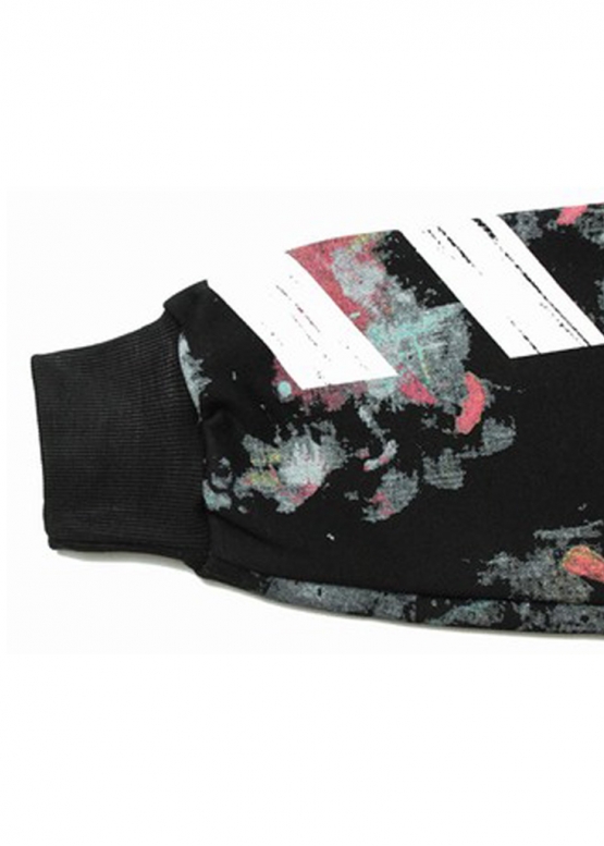 Off White Art Chaos Color Black Hoodie Unisex