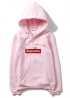 Рожевий худі Supreme Box Logo Pink Hooded Sweatshirt Unisex - HS1118
