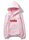 Рожевий худі Supreme Box Logo Color Pink Hooded Sweatshirt Unisex 