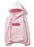 Рожевий худі Supreme Box Logo Pink Hooded Sweatshirt Unisex - HS1118