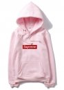 Рожевий худі Supreme Box Logo Color Pink Hooded Sweatshirt Unisex 