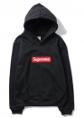 Чорний худі Supreme Box Logo Color Black Hoodie Unisex