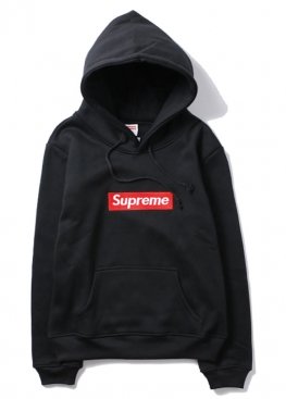 Чорний худі Supreme Box Logo Black Hoodie Unisex - HS1120