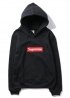 Чорний худі Supreme Box Logo Black Hoodie Unisex - HS1120