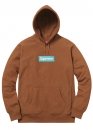 Supreme Box Logo Color Brown Hoodie Unisex