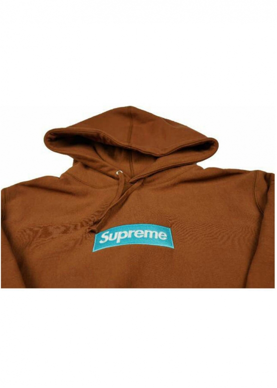 Supreme Box Logo Color Brown Hoodie Unisex