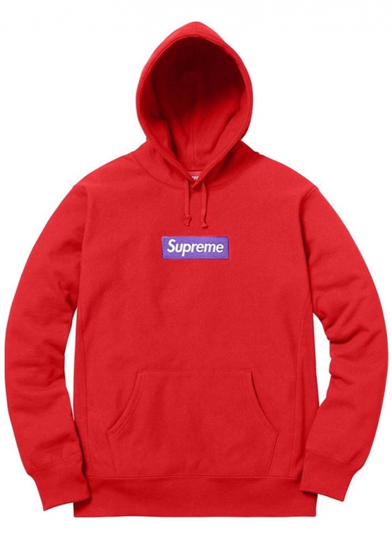 Supreme Box Logo Color Red Hoodie Unisex