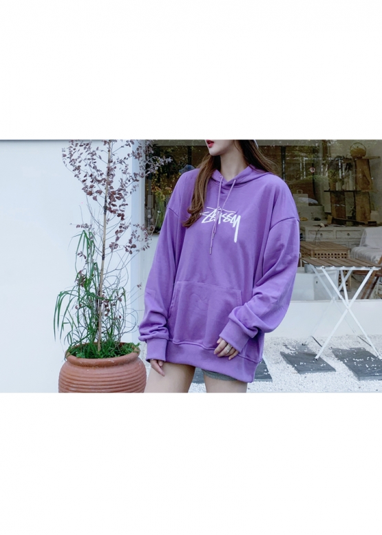 Shon Stüssy Color Purple Hoodie Unisex