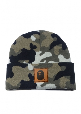 Bape Green Camo Winter Hat Unisex - IA1112