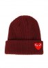 Бордова шапка Comme Des Garcons Play Burgundy Winter Hat Unisex - IC1113