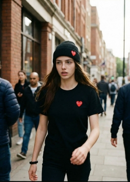 Чорна шапка Comme Des Garcons Play Black Winter Hat Unisex - IC1114