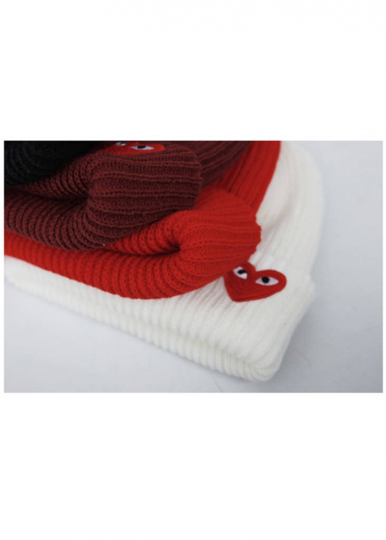 Comme Des Garcons Play Color Black Winter Hat Unisex