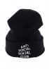 Чорна шапка Anti Social Social Club Black Winter Hat Unisex - IN1111