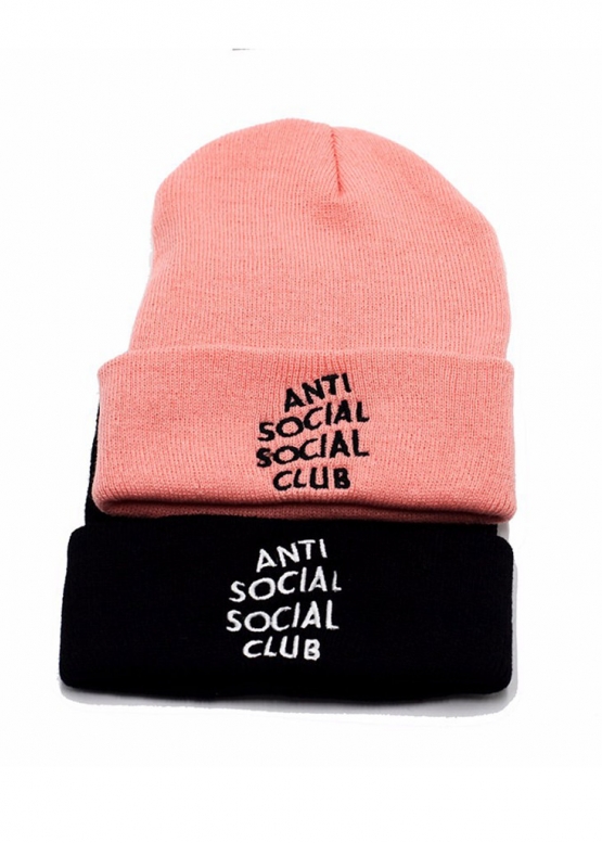 Anti Social Social Club Color Black Winter Hat Unisex
