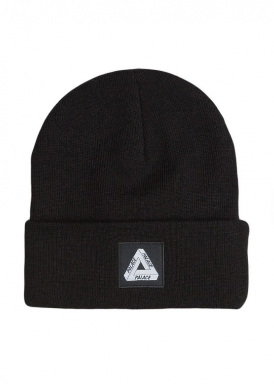 Palace Skateboards Tri-Ferg Patch Logo Color Black Winter Hat Unisex