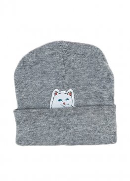 Сіра шапка RipNDip Peeking Nermal Grey Winter Hat Unisex - IR1111