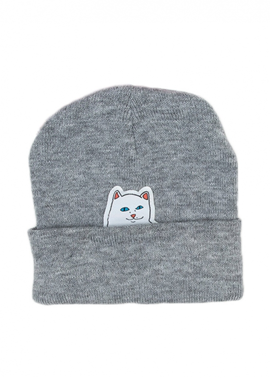 RipNDip Peeking Nermal Color Grey Winter Hat Unisex