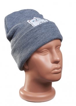 Сіра шапка RipNDip Peeking Nermal Grey Winter Hat Unisex - IR1111