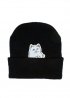 Чорна шапка RipNDip Peeking Nermal Сat Black Winter Hat Unisex - IR1112