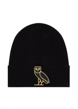 Чорна шапка OVO Icon Black Winter Beanie Unisex - IR1114
