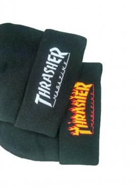 Thrasher Magazine Flame Logo Black Winter Hat Unisex - IT1112