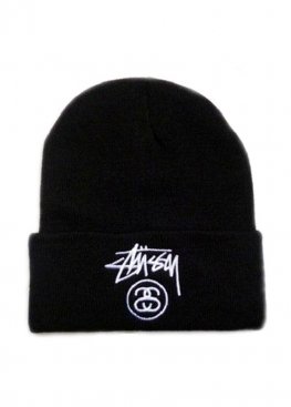 Чёрная шапка Stüssy Black Winter Hat Unisex - IU1111