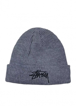 Shon Stüssy Grey Winter Hat Unisex - IU1112