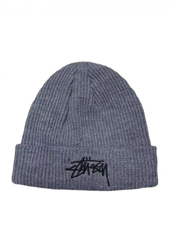 Серая шапка Shon Stüssy Grey Winter Hat Unisex